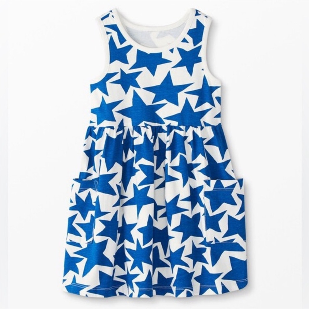Hanna Andersson Blue Star Kids Dress size 6/7 - Picture 2 of 5